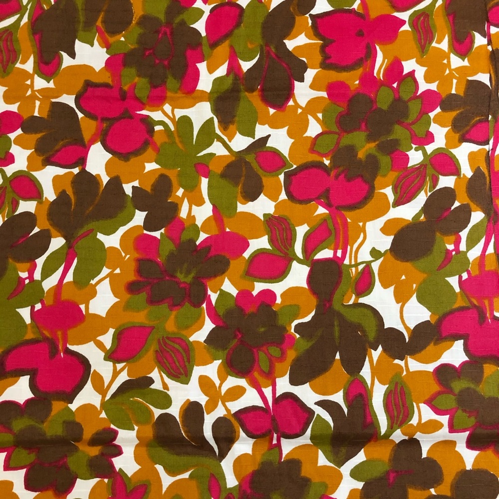 Vintage 1970s floral fabric